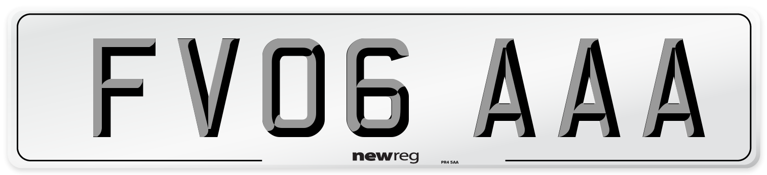 FV06 AAA Number Plate from New Reg